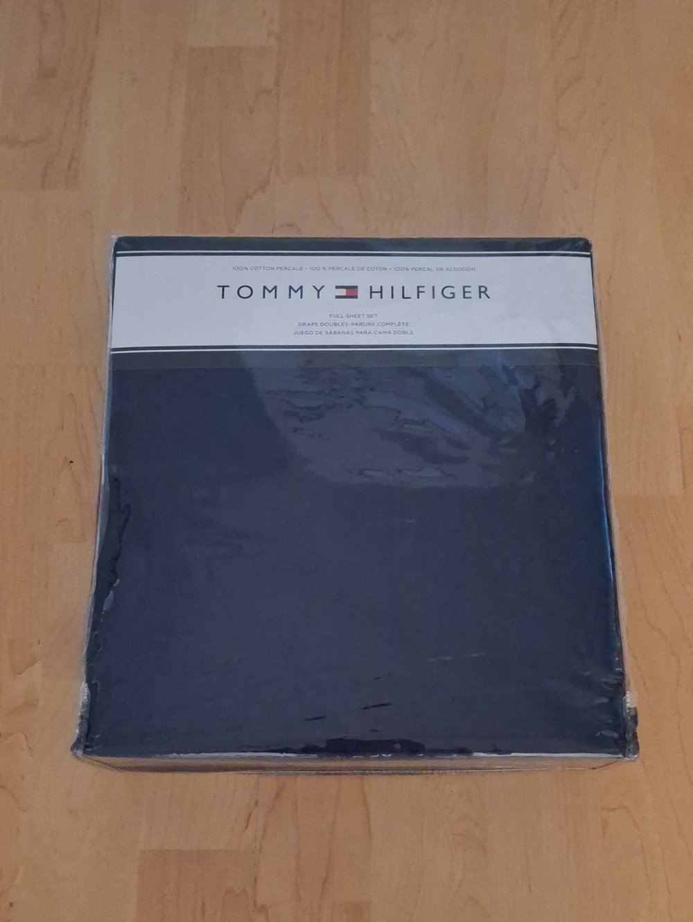 Tommy Hilfiger Solid Navy Full Sheet Set New In Bag